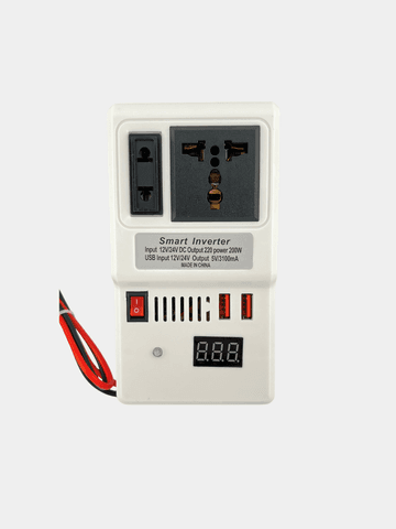 Автомобильный инвертор Taffware Smart Car Inverter 200W, 12V/24V DC → 220V AC, с USB 5V 3.1A