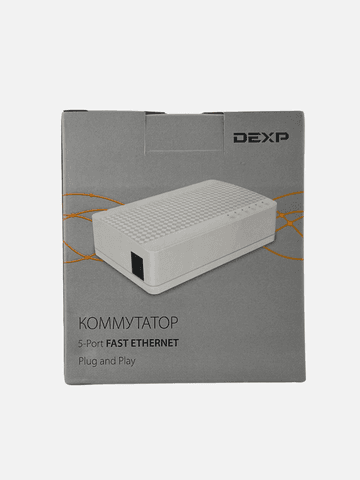 Коммутатор DEXP F5, 5-портовый Fast Ethernet, неуправляемый