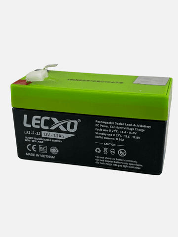 Аккумулятор LECXO 12V 1.2Ah — герметичный SLA‑аккумулятор