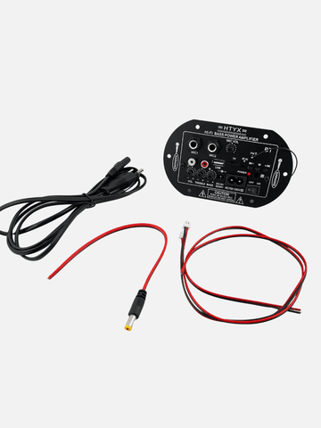 Hi-Fi Bass Power Amplifier HTYX — универсальный усилитель для сабвуфера 220V/12V/24V, Bluetooth, FM, USB, 2×MIC