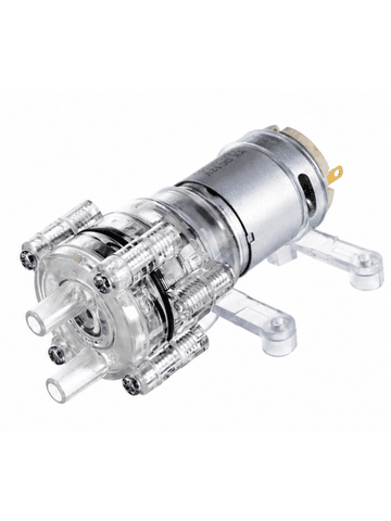 Миниатюрный мембранный водяной насос (помпа) 385 DC 12V с прозрачным корпусом