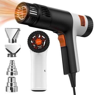 Фен строительный электрический 2000 Вт (50-700°C, 4 насадки)