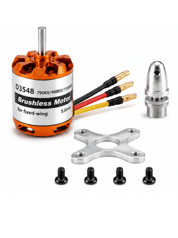 Двигатель бесколлекторный D3548 900KV, трехфазный, для радиоуправляемых авиамоделей и БПЛА самолетного типа (универсальный)