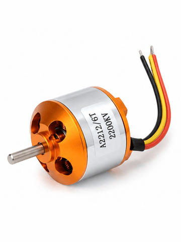 Двигатель бесколлекторный A2212/6T 2200KV, трехфазный, аутраннер для радиоуправляемых авиамоделей и БПЛА (универсальный)