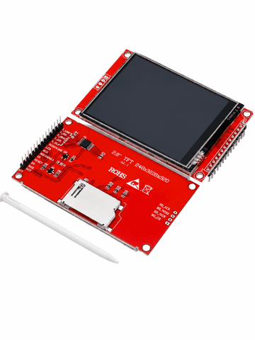 Дисплейный модуль 2.8" TFT LCD 240x320 SPI с резистивным тачскрином и SD-слотом