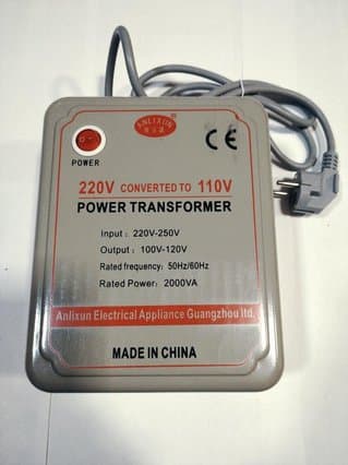 Понижающий трансформатор напряжения (преобразователь) с 220V на 110V, 2000VA (Anlixun)