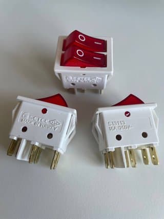 Силовой клавишный выключатель 16A/250V, производство Турция (Setel)