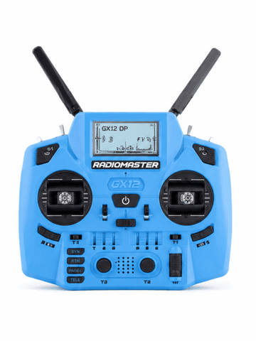 Компактный пульт радиоуправления RadioMaster GX12 2.4GHz EdgeTX на датчиках Холла (встроенный модуль ExpressLRS 2.4G / CC2500, яркая цветовая серия)