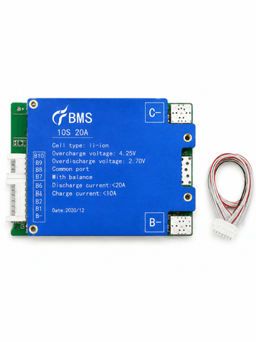Плата защиты BMS 10S 20A Li-ion