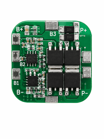 Плата защиты BMS 4S 10A Li-ion (квадратная, 4 MOSFET)