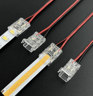 Быстроразъемный зажимной коннектор с проводами для LED-лент