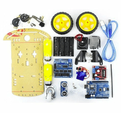 Конструктор робот-машинка Arduino 2WD Smart Car Kit для сборки и обхода препятствий