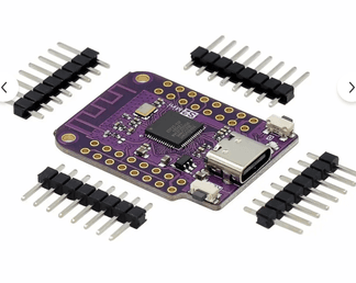 Плата микроконтроллера ESP32-S2 Mini V1.0 WiFi с поддержкой USB Type-C и комплектом штыревых разъемов