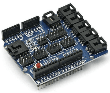 Плата расширения Arduino Sensor Shield V4.0 для удобного подключения датчиков и модулей
