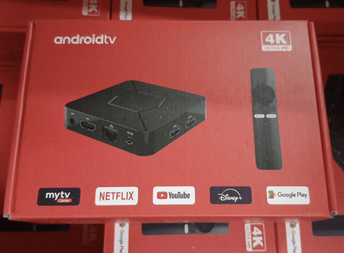 Смарт ТВ приставка Android TV 2/8 ГБ (в красной коробке, без голосового пульта)