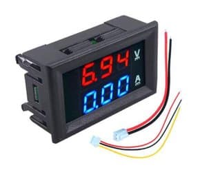 Цифровой вольтметр-амперметр DC 0-30В 0-10А с двухцветным LED-дисплеем