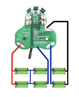 Плата защиты и балансировки BMS 3S 12В для аккумуляторов Bosch BAT411 (GSB138V2)