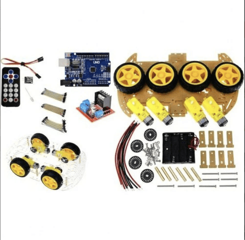Образовательный набор робот-машинка Arduino 4WD Smart Car Kit с ИК-пультом управления