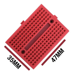 Мини беспаечная макетная плата / Breadboard на 170 контактов (красная)