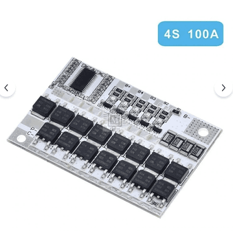 Плата защиты и балансировки BMS 4S 100А для литий-железо-фосфатных (LiFePO4) аккумуляторов