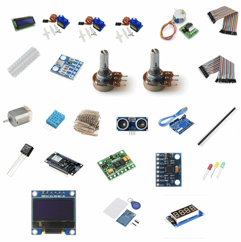 Расширенный стартовый набор Arduino Leonardo с набором датчиков, дисплеев и радиокомпонентов