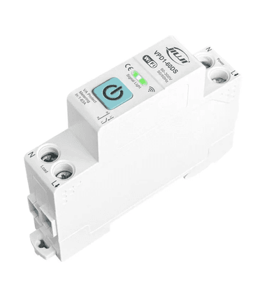 Умное реле защиты напряжения и мощности Wi-Fi VPD1-60DS (90-300В, 1-63А)