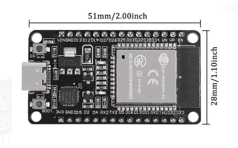 Отладочная плата ESP32-WROOM-32 WiFi / Bluetooth с портом Type-C (30 выводов)