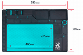 Термостойкий силиконовый коврик Workbench Mat U-003 580x380 мм   