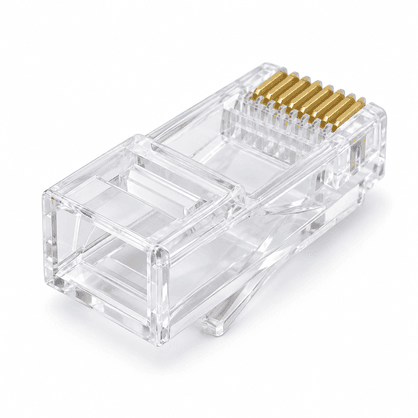 Сетевой коннектор RJ45 Cat.6 / Cat.6e, прозрачный пластиковый корпус, продажа поштучно