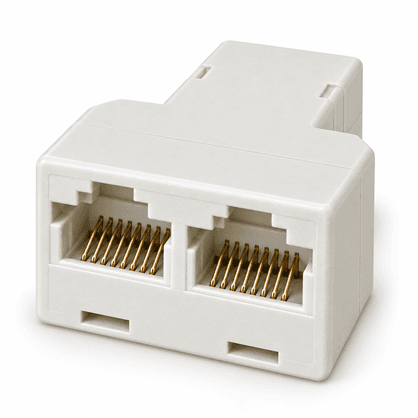Разветвитель сетевого кабеля RJ45 (LAN адаптер 1 вход — 2 выхода)