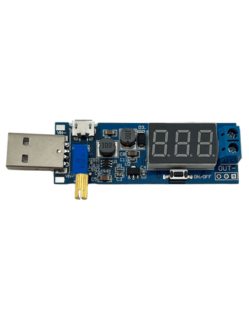 Повышающий DC-DC преобразователь напряжения USB с цифровым дисплеем и интерфейсом Type-C